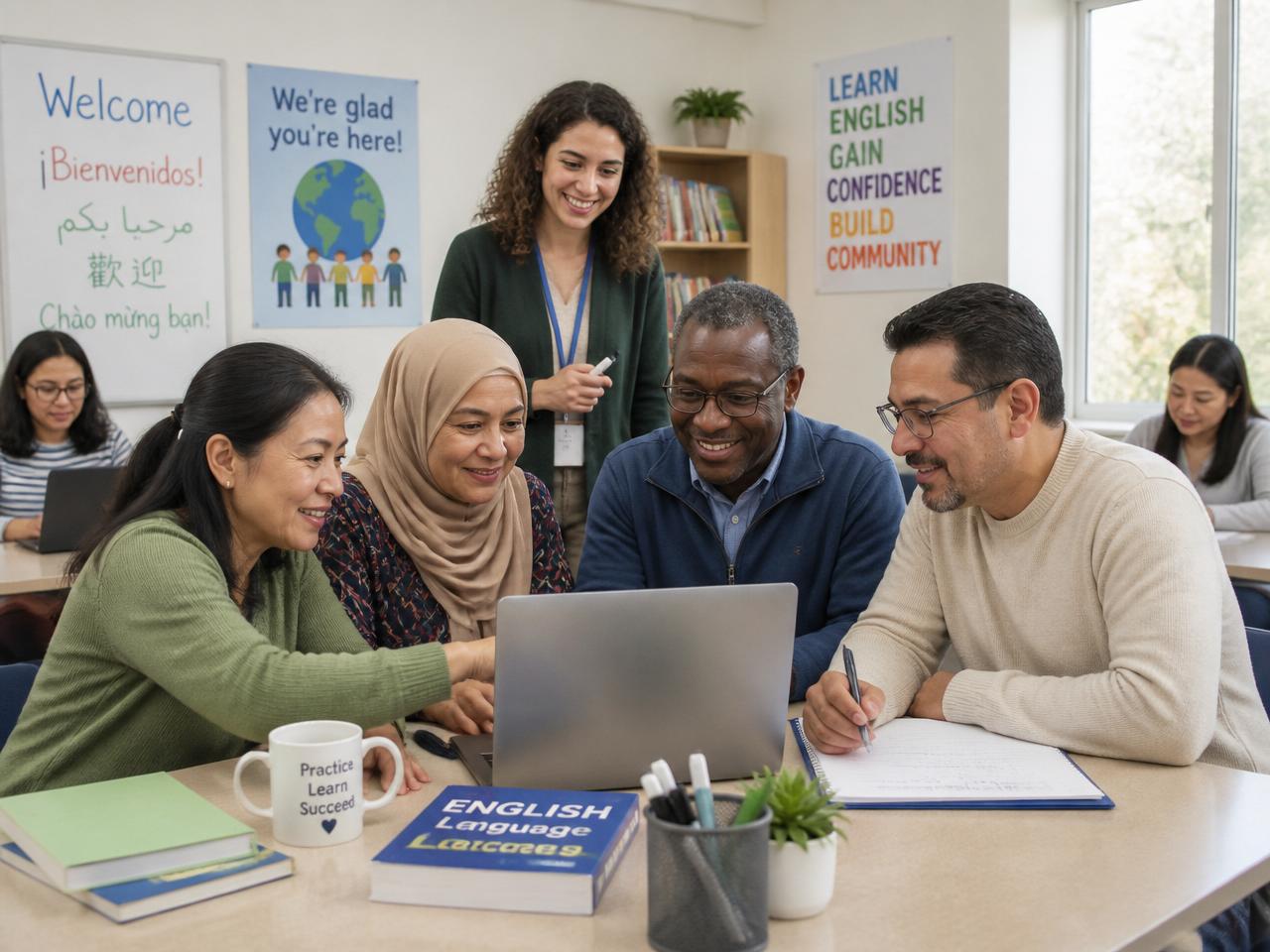Diverse adult learners in an MCHS community classroom